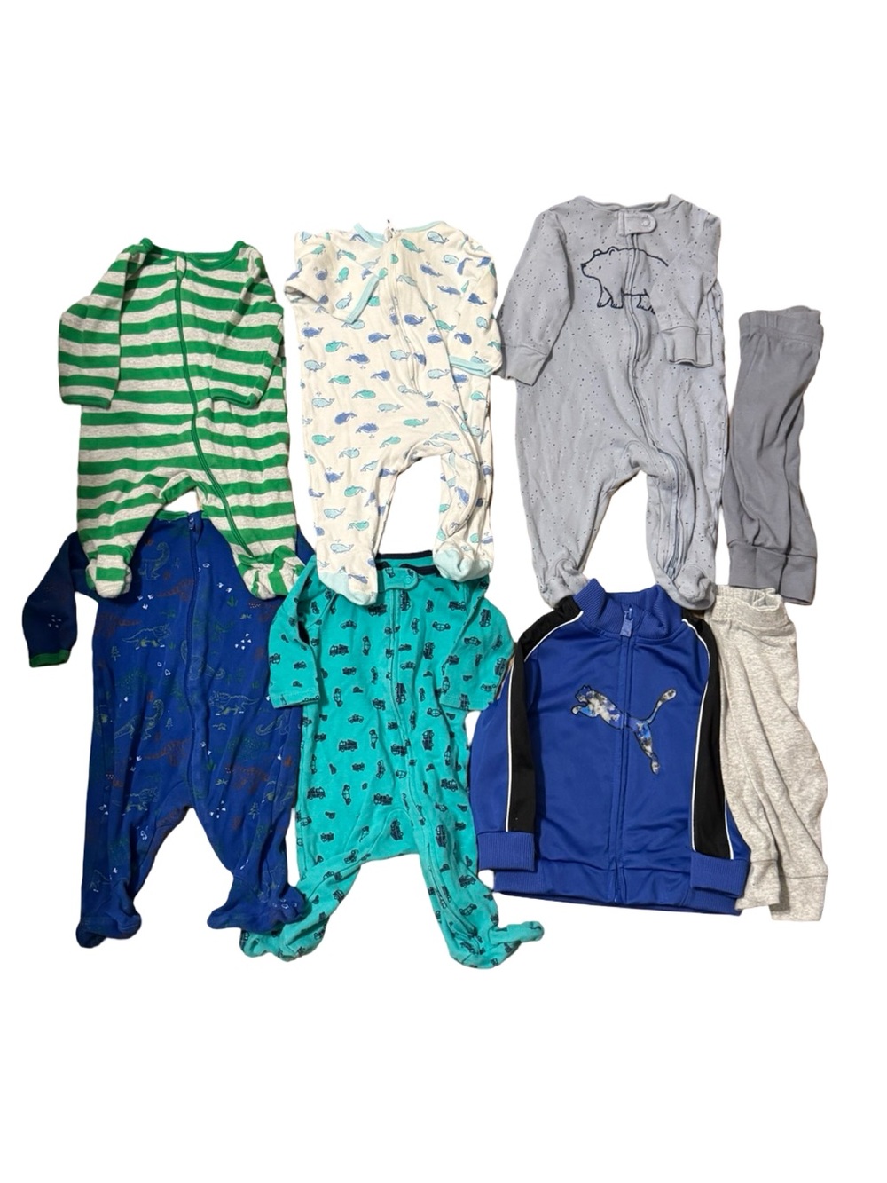 Baby Boy Clothing Bundle 0-3M 3-6M 6M Mixed Brands 8 Piece Lot